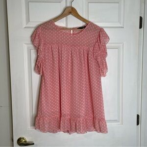 Suzanne Betro Pink Polka Dot Dress